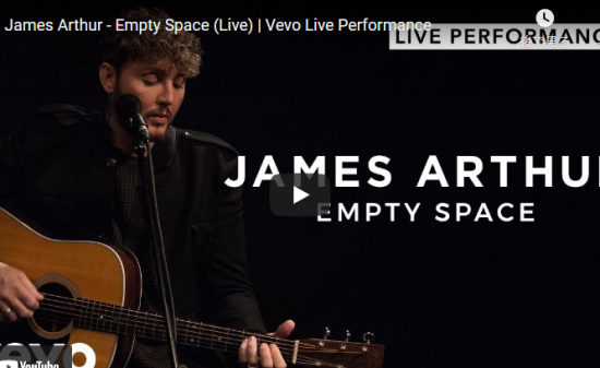 【歌】1205万回再生！ジェームズ・アーサーの失恋ソングEmpty Spaceの無観客ライブも熱い歌に心打つ！