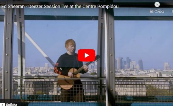 【歌】エド・シーランの世界でヒットした曲を高層ビルでライブも魂籠る歌で熱い！