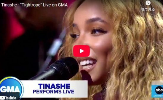 Tinashe「Tightrope」一瞬で惹き込まれるライブ映像